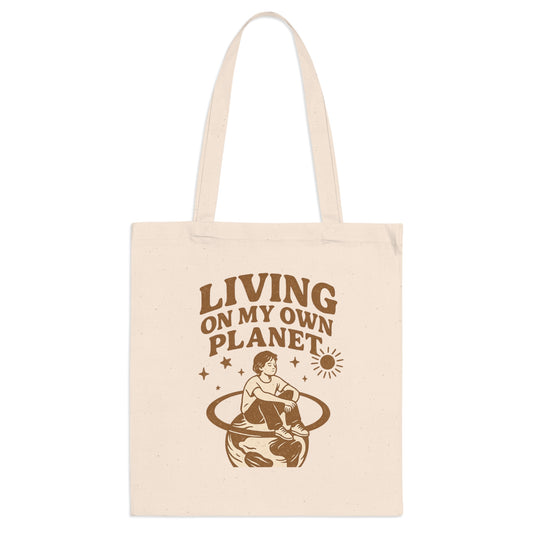 Living on my own planet Celestial Tote Bag