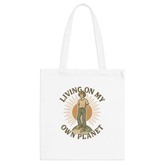 Living on my own planet Tote Bag