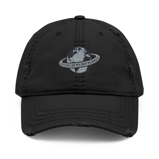 Living on my own planet distressed Cap