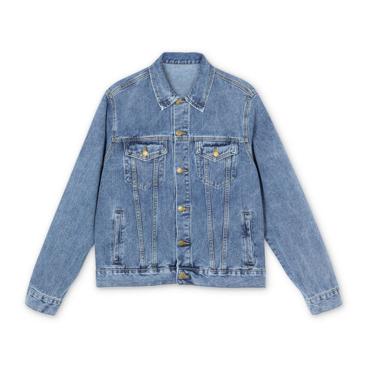 Living on My Own Planet Men's Denim Jacket