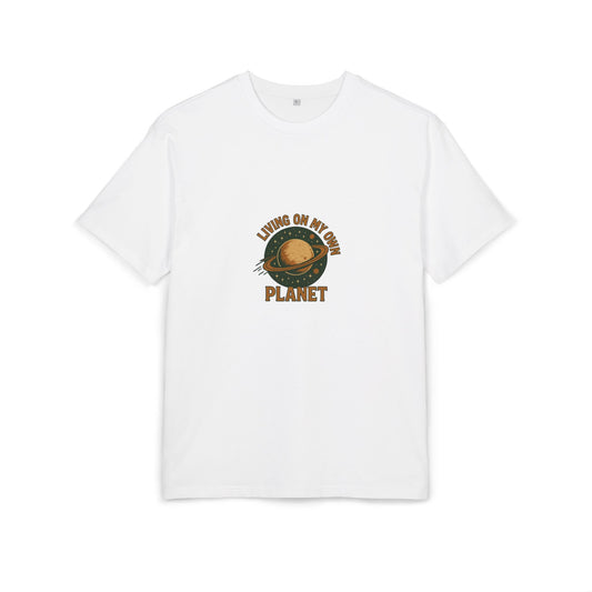 Living on my own planet Unisex Heavy Oversize Tee