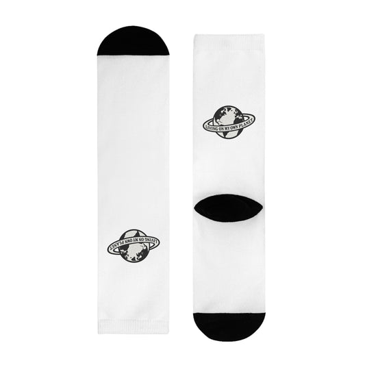 Living on my own planet Crew Socks